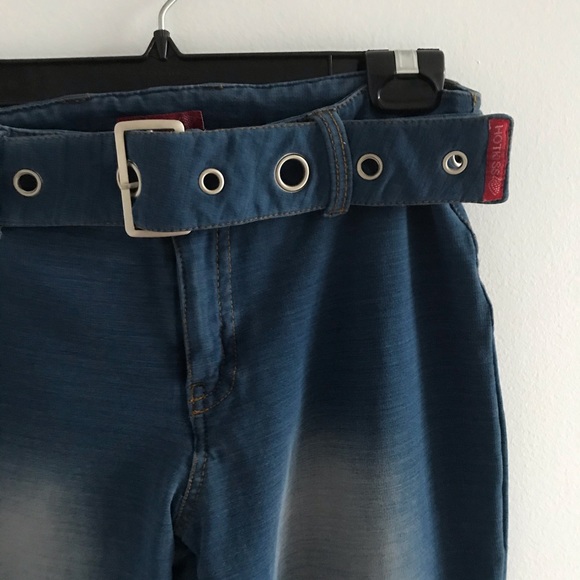 COPY - NWOT Hot Kiss Low Rise Belted Bell Bottoms Blue Jeans 90’s Y2K - Picture 4 of 16